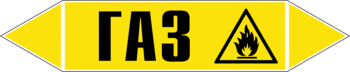 Маркировка трубопровода "газ" (пленка, 716х148 мм) - Маркировка трубопроводов - Маркировки трубопроводов "ГАЗ" - Магазин охраны труда и техники безопасности stroiplakat.ru